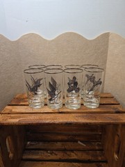 *Set of 8 Federal Sportsman’s Beverage Set Hunting Game Birds High Ball Glasses,