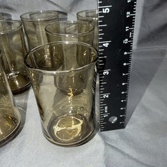 7 Libbey Glass Tawny Bolero Tumbler Set Juice Glasses 6oz Vintage