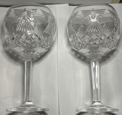 Waterford Crystal Millennium Collection Peace Toasting Goblets Pair NIB 114909
