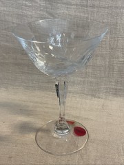 6 Vtg. Gorham Stemmed Crystal Sherbet/Champagne Glass Snow Blossom Pattern