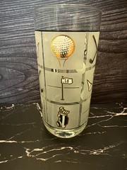 Vintage MCM 1960’s CULVER Fairway Golf Theme Highball Glass Tumbler