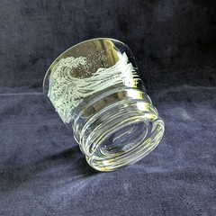 Baccarat Vega Crystal Rock Glass Hokusai Great Wave Handcrafted Engraved from JP