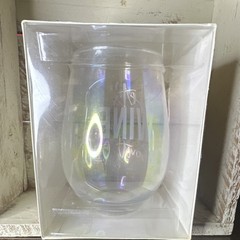 NEW Slant Collections Jumbo Stemless Wine Glass 30oz ‘Let’s Wine About It’
