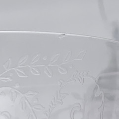 Set of 2 Cambridge Glass Etched Portia Clear Stemmed ICED TEA GOBLETS 7-1/2″H
