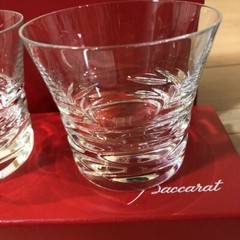Baccarat LOLA 2012 Year Tumbler Crystal Rock Glass Set of 2 Unused w/Box Japan