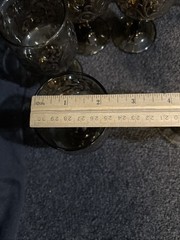 5 Vintage Libbey Prado Florentine Tawny Accent Smoky Brown Wine Glasses 5.25”