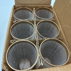 Vintage 1950’s Mid Century Jeanette Glasses Tumblers Set Of 6 New MCM White NOS