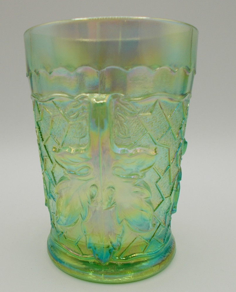 LG Wright Iridized Green Maple Leaf Tumbler. Gorgeous!