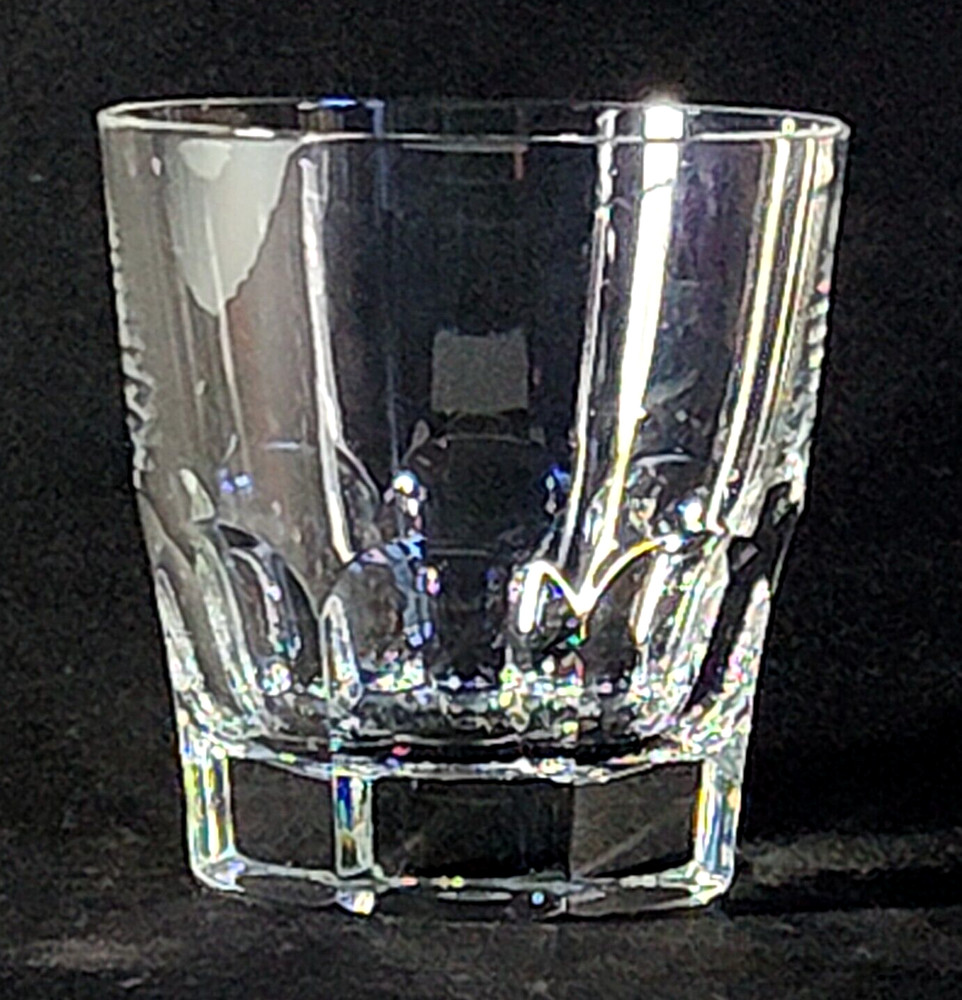 WILLIAM YEOWARD DOUBLE OLD FASHIONED GLASS, Cut Lead Crystal, 3 1/2″, ENGLAND