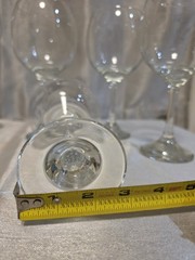 Vintage Set of 7 Yugoslavian Rogaska Mouth Blown Crystal Glasses – 2 Sizes