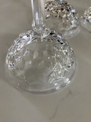 Lot Of Fostoria American Clear Cubist-Champagne/Martini Glasses Stem (2056)
