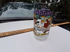 Hardee’s Flintstones The First 30 Years Clear Decorated Glass Tumbler
