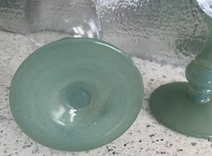Villeroy & Boch ISABELLE-Set Of 4 -Jade Green Stem water / Wine goblets 6 7/8″