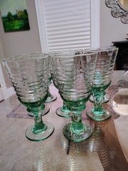 Sirrus Green (Spanish Green) by Libbey Glass Company Set 8