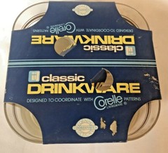 Vtg Corelle Corning Coordinates 11oz Coolers Beverage Glass Set Of 4