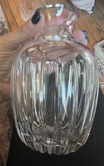 Vtg Astral Tumble Up Carafe & Cup – Hand Made Hand Cut Crystal HUNGARY