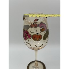 Pfaltzgraff Plymouth Leaf Luster Wine Glasses Set of 4 Thanksgiving Fall New