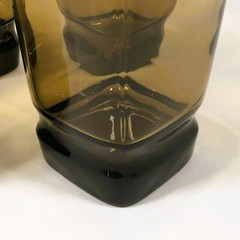 Libbey Carrington Tawny Smoke 6 1/8” Tumblers Weighted Square Bottom Set of 4