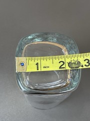 Set of 2 Vintage Libbey Crisa Clear Dimpled Pinched Grip Glass Tumblers 16 Oz