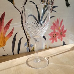 Normandy by Val St Lambert signed crystal Water Goblet wine glass
