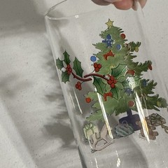 Set of 4 Vintage 12 Oz Luminarc Holiday Christmas Decor Tumbler Glasses