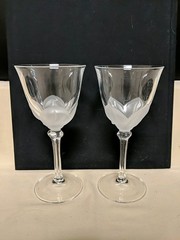 2 J.G. Durand Florence Wine Glasses