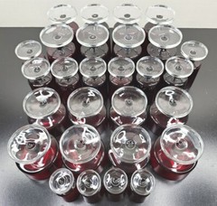 28 Pc Cristal D’Arques Cavalier Ruby Goblet Champagne Wine Cordial Red Glass Lot