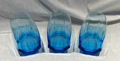 3 CRISTAR Aqua Turquoise Sky Blue Amadeus Glass Cooler Tumbler Replacement