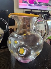 Artland Lemon Collection Hand Blown Large Pitcher 80 Oz. Lemonade
