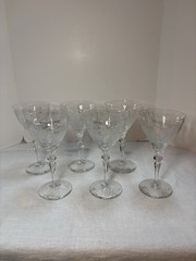 Vintage Rock Sharpe 2011-2 Liquor Cocktail Set Of 6+ – Etched Floral