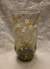 1 Vintage Libbey 6″ Glass Tumbler Daisy Spring Blossom Strawflower Replacement
