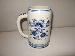 Delft Beer Stein 5 1/2″ Height #444 Made in Holland VGC