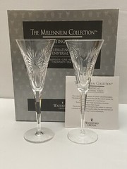Waterford Crystal Retired Millennium Millenium Universal Flutes 5 Toasts, MIB