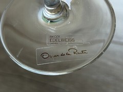 Oscar De La Renta RKG01 Edelweiss Japan Champagne Flute Glass Lot Of 3