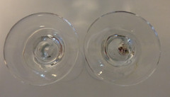Footed Clear Glass💗Vintage Juice/Cocktail/whiskey Glasses-5 1/4″ Tall-Set of 2