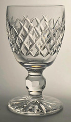Vintage Boyne (Cut Foot) 4Inch Port Wine by Waterford Crystal, Exc/Signed