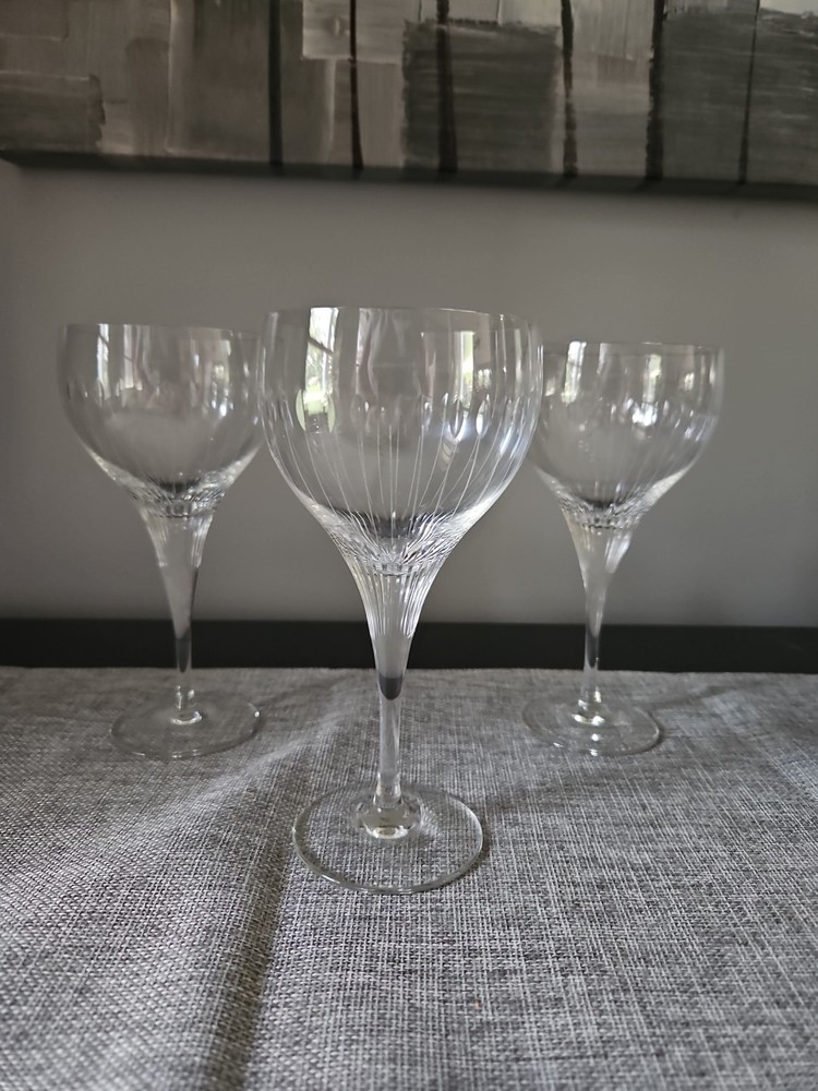 Lotus Cut Rosenthal Wine Glasses (Set Of 3)