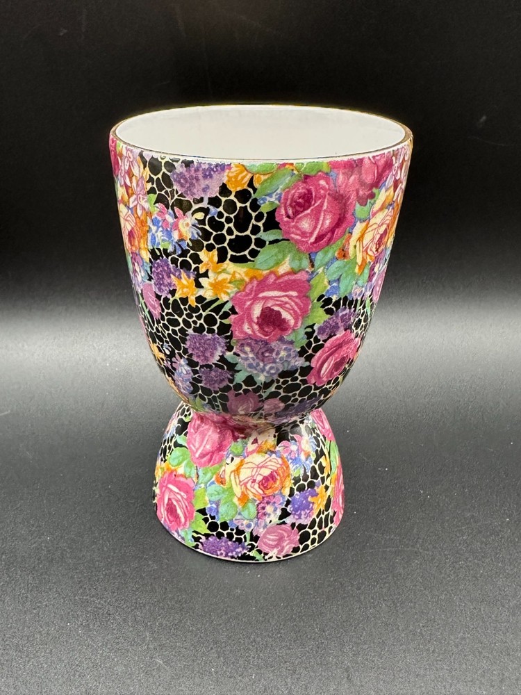 Vintage Hazel England Floral Porcelain Goblet – 4 in Height, 2 in Diameter
