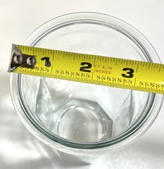 Vintage, 3 Anchor Hocking 16oz Tumbler Drinking Glass 8 Panel,Heavy,Rim w/lip