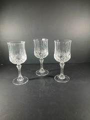 Cristal D’ Arques – Durand 7.5” ‘Longchamp’ Lead Crystal Water Goblet, Set of 3