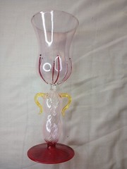 Antique Venetian Murano Italy Salviati? Wine Goblet 10″ Tall 3 1/2 «Mouth ,Rare