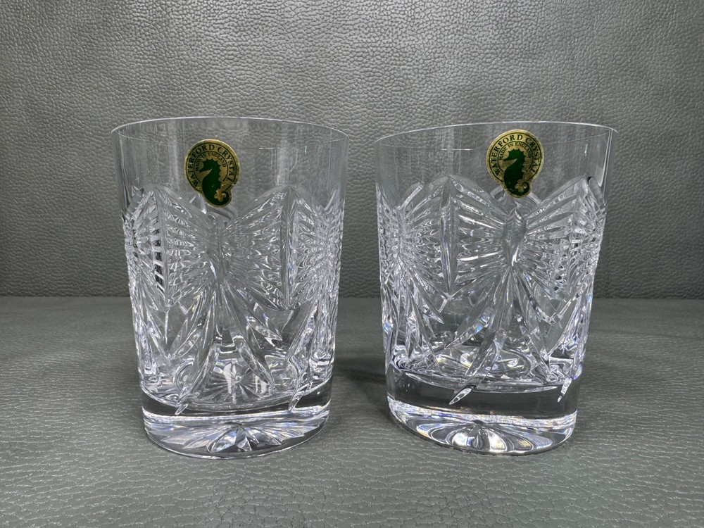 Pair of Waterford Crystal Millennium Collection «Happiness» Double Old Fashions