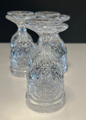 Set (6) Stunning Crystal D’Adriana Luna Cordial Goblet Glasses 3 1/2 T, 3 1/2 oz