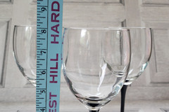France Luminarc black stem clear bowl wine glasses 8″ tall 11 fl oz 7 available