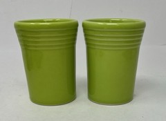 Lot of 2 Fiesta Ware Lemongrass Juice Tumblers Cups