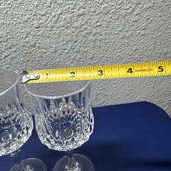 Set Of 2 CRISTAL D’ARQUES France Longchamp 24% Lead Crystal Wine Glasses 6.5”’