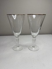 Lenox Crystal Hancock Gold Iced Tea 8 5/8 Tall set of 2