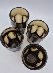 MCM Imperial Old Williamsburg Ohio Smokey Brown MCM Glassware lot of 4 vintage