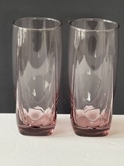 Vtg Libbey Imperial Plum Tumbler Glasses Square Bottom Ice Tea Lemonade 6.5 “ 2)