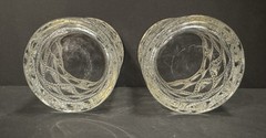 Antique/VTG Gilded-Rim Pressed Rocks/Double Old-Fashioned Glasses Set of Two (2)